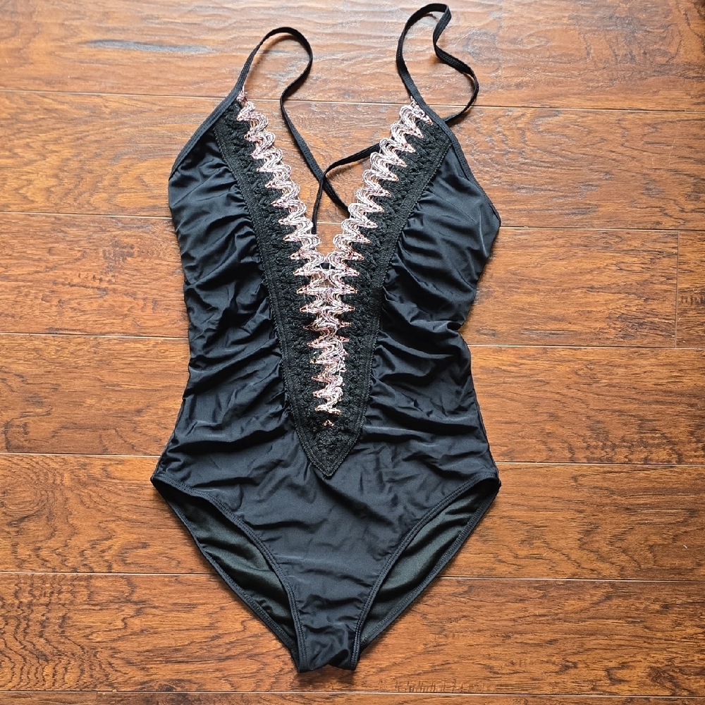 Black Swimsuit with Gorgeous Detailing. Size: S/M